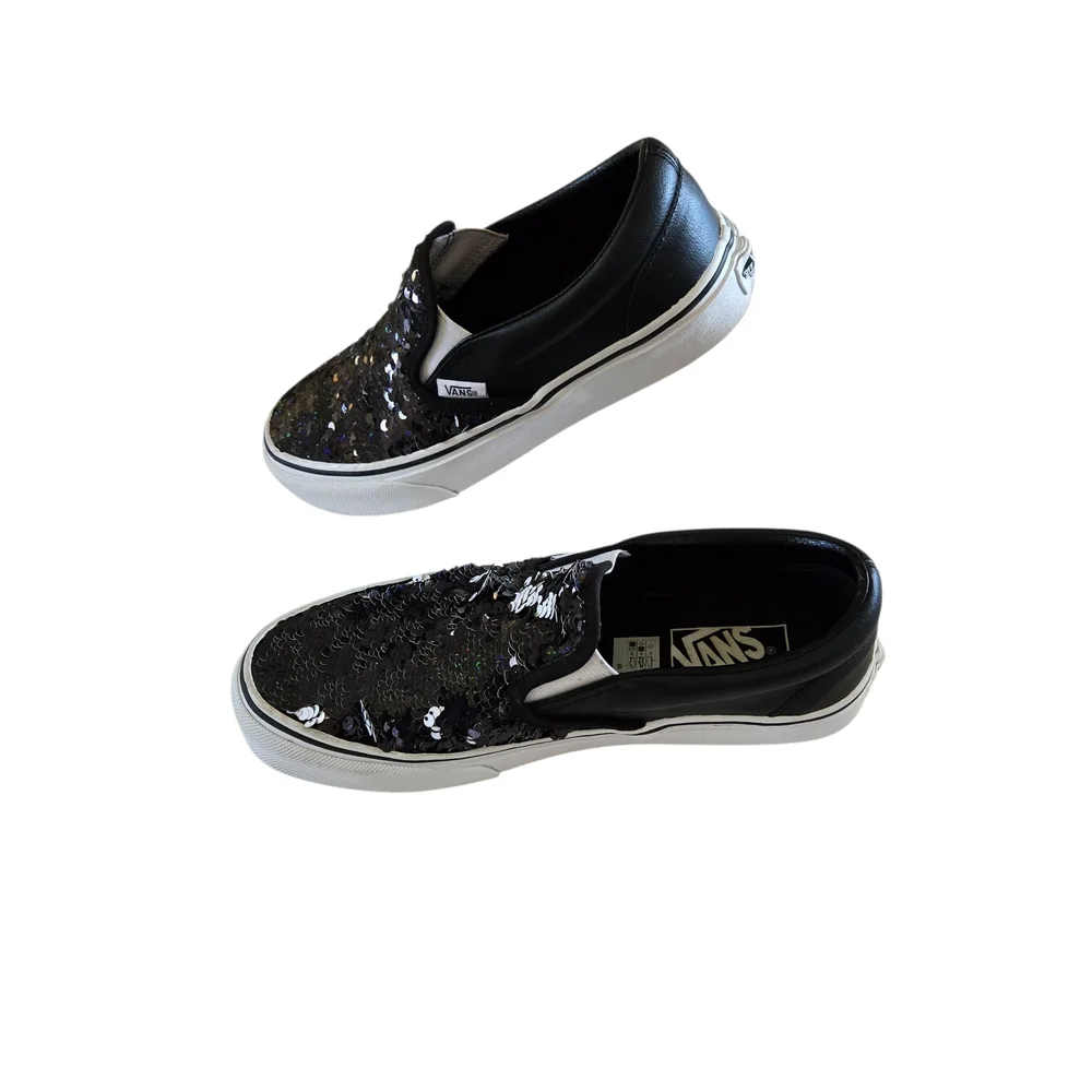 Vans Black‎ Sequin Slip-On Sneakers - Picture 7 of 11